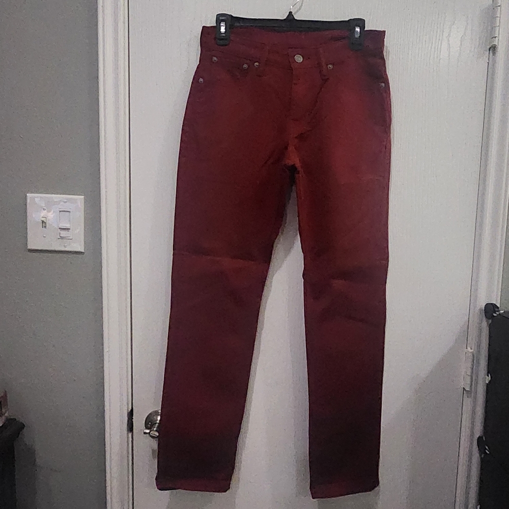 Levi's Men's Slim Jeans in Deep Red
